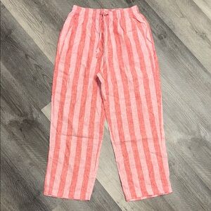NWT Banana Republic striped linen pants bottoms